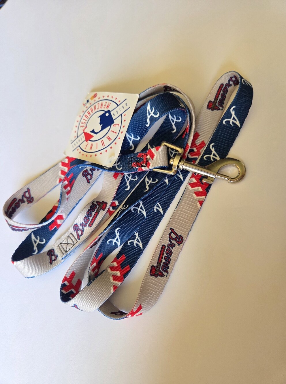 Atlanta Braves Dog Leash MLB HUNTER Baseball NWT Blue Red Tomahawk Logo